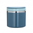 Portable Stainless Steel Breakfast  Cup Soup Bowl Thermal Storage Container Sealed Bento Box With Handle blue 630 ml