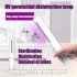 Portable Sterilization Lamp Plastic UV Disinfection Light Home Use 2W white