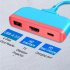 Portable Switch Usb Charging  Station With Hdmi compatible Standby Usb 3 0 Port C Tv blue