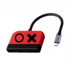 Portable Switch Usb Charging  Station With Hdmi compatible Standby Usb 3 0 Port C Tv Red