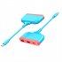 Portable Switch Usb Charging  Station With Hdmi compatible Standby Usb 3 0 Port C Tv blue