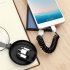 Portable Telescopic Spring Data Cable With Storage Box 3 in 1 Charging And Data Transfer Usb Charging Cable Adapter black
