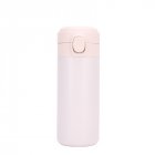 Portable  Thermos  Bottle Stainless Steel Insulated Water Cup With  Button creamy white