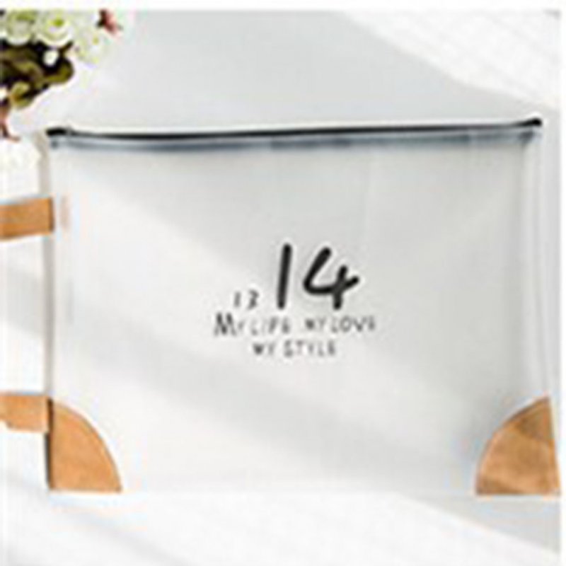 Portable Transparent TPU A4 File Folder Document Filing Bag Stationery Bag with Zipper