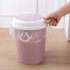 Portable Trash Can Garbage Bin Swing Lid Home Bathroom Kitchen Waste Basket Pink