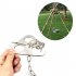 Portable Tripod  Set For Outdoor Camping Picnic Cooking Tripod With Stainless Steel Wire Silver