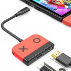 Portable Tv Dock Charging Docking Station Charger 4k Hdmi-compatible Tv Adapter Usb 3.0 100w Pd Multi-port Compatible For Switch red