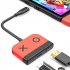 Portable Tv Dock Charging Docking Station Charger 4k Hdmi compatible Tv Adapter Usb 3 0 100w Pd Multi port Compatible For Switch red