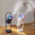 Portable USB Mini LED 7 Colors Change Night Light Air Humidifier Purifier white