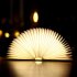 Portable USB Rechargeable LED Light Foldable Wooden Book Lamp for Home Decor Wooden Black Walnut Dupont Paper Small
