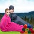 Portable Ultra light Polar Fleece Sleeping Bag Outdoor Camping Tent Bed Travel Warm Sleeping Bag Liner Navy 185 80