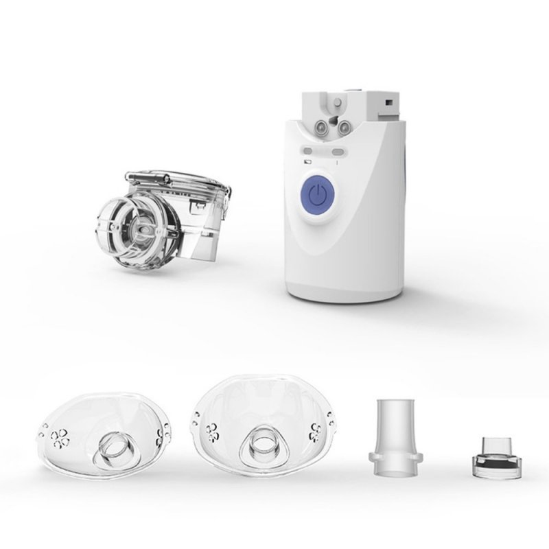 Portable Ultrasonic Atomizer Mini Handheld Inhaler Facial Humidifier Noiseless Inhaler Machine white