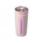 Portable Ultrasonic Mini Humidifier With 300ml Water Tank Usb Car Air Freshener Aroma Diffuser With Colorful Led Night Light pink