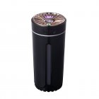 Portable Ultrasonic Mini Humidifier With 300ml Water Tank Usb Car Air Freshener Aroma Diffuser With Colorful Led Night Light black