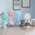 Portable Usb Mini  Fan With 3 Adjustable Speeds Handheld Ultra quiet Student Office Cute Cooling Fans green