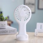Portable Usb Mini  Fan With 3 Adjustable Speeds Handheld Ultra-quiet Student Office Cute Cooling Fans White