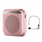 Portable Voice Amplifier 8W 2200mA Portable Rechargeable System For Teachers Yoga Travel Tour Guide Meeting pink