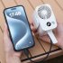 Portable Waist Fan 3600mAh Rechargeable  Necklace Fan With Max 20H Working Time 5 Speeds 6000RPM Strong Airflow Personal Fan For Outdoors  Jobsite  Farm  Travel