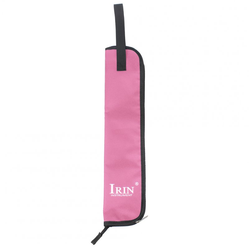 Portable Water-resistant Drum Stick Bag Case with Carrying Strap for Drumsticks Pink