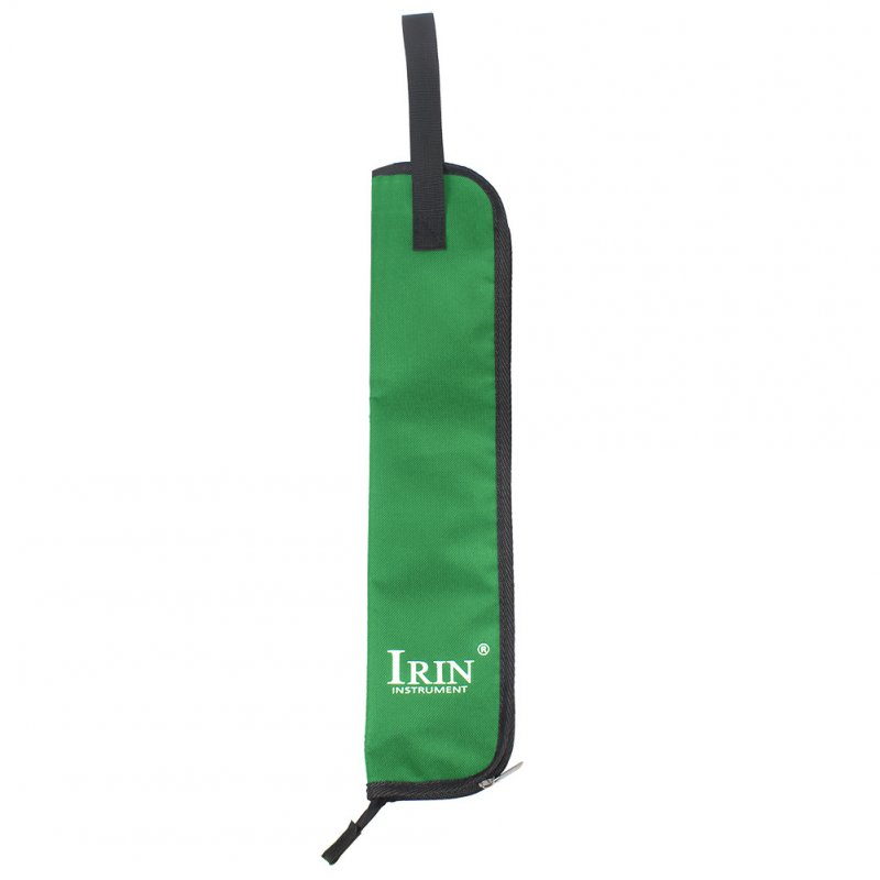 Portable Water-resistant Drum Stick Bag Case with Carrying Strap for Drumsticks green
