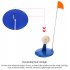 Portable Winter Ice Fishing Rod with Red Flag Tip Up Hand free Compact Pole Outdoor Fishing Tackle Equipment blue