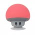 Portable Wireless Bluetooth Mini Cute Mushroom Shaped Audio Speaker Phone Bracket red