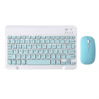 Portable Wireless Bluetooth Keyboard Mouse Set For Android Ios Windows Phone Tablet green 7-inch