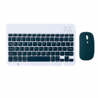 Portable Wireless Bluetooth Keyboard Mouse Set For Android Ios Windows Phone Tablet Cyan 7-inch