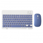 Portable Wireless Bluetooth Keyboard Mouse Set For Android Ios Windows Phone Tablet Purple 10-inch