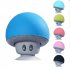Portable Wireless Bluetooth Mini Cute Mushroom Shaped Audio Speaker Phone Bracket blue