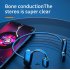 Portable Wireless  Headphone  Bone Conduction Earphone  Noise Reduction Tws Sports Bluetooth compatible Waterproof Headsets black