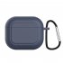 Portable Wireless Headset Soft Silicone  Case Large capacity Protective Cover Storage Pouch Compatible For airpod 3rd Gen Blue