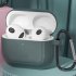 Portable Wireless Headset Soft Silicone  Case Large capacity Protective Cover Storage Pouch Compatible For airpod 3rd Gen Black
