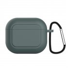 Portable Wireless Headset Soft Silicone  Case Large-capacity Protective Cover Storage Pouch Compatible For airpod 3rd Gen Green