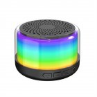Portable Wireless Speaker Micro TF Card Player RGB Luminous Mini Surround Sound Bass Speaker For Home Outdoor black