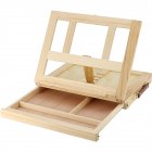 Portable Wooden Folding Easels 4-levels Adjustable Sketch Drawer Box Paint