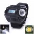Portable Wrist Light Flashlight Torch Adjustable Wrist Strap With Led Watch For Camping Mountaineering Night Riding black