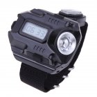 Portable Wrist Light Flashlight Torch Adjustable Wrist Strap With Led Watch For Camping Mountaineering Night Riding black