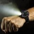Portable Wrist Light Flashlight Torch Adjustable Wrist Strap With Led Watch For Camping Mountaineering Night Riding black