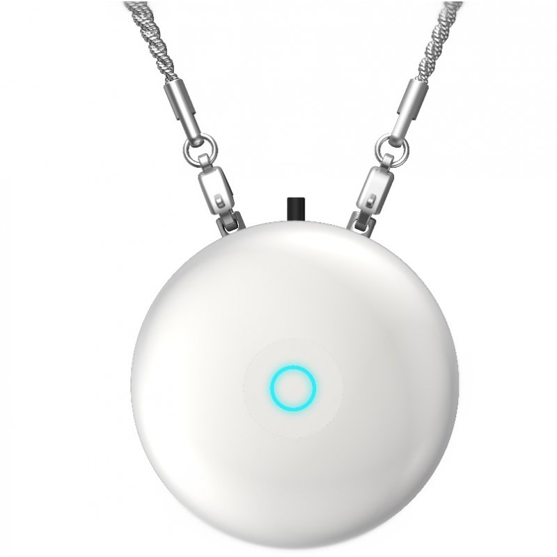 Portable anion air purifier Necklace Home Mini USB Charging Air Purifier white