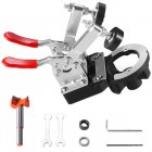 Positioning Hinge Hole Punch, Concealed Hinge Jig With Punch Locator, 1.4 Inch Hole Opener, Hex Wrench, 2 Open End Wrenches, Top Link Bearing, 0.08 Inch Drill Bit, Depth Ring 35mm hinge hole opener