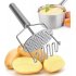 Potato Masher  Mud Press With Rubber Handle  Double Layer Pressing Design Multifunctional Kitchen Crusher For Potatoes  Beans  Pumpkins  Vegetables Mud Press