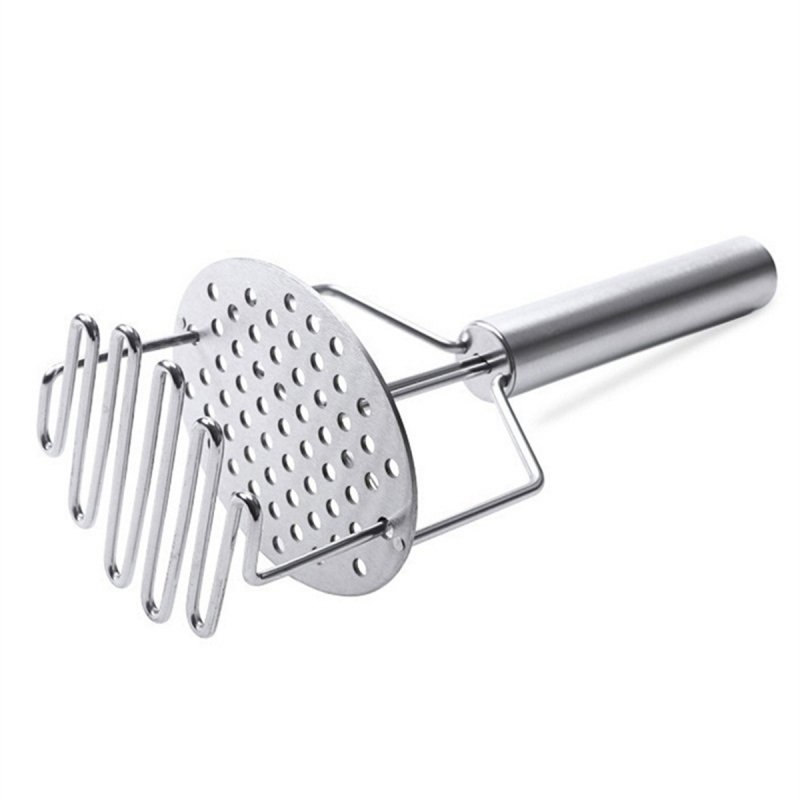 Potato Masher, Mud Press With Rubber Handle, Double Layer Pressing Design Multifunctional Kitchen Crusher For Potatoes, Beans, Pumpkins, Vegetables Mud Press