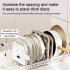 Pots And Pans Organizer Pull Out Pot And Pan Organizer With 13 Adjustable Partitions Anti Slip Silicone Pad Scalable Storage Rack For Storage Room Cabinets Retr