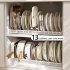 Pots And Pans Organizer Pull Out Pot And Pan Organizer With 13 Adjustable Partitions Anti Slip Silicone Pad Scalable Storage Rack For Storage Room Cabinets Retr