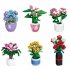 Potted Flower Building Blocks Plant Bouquet Assemble Building Bricks Tabletop Ornaments Decoration For Kids Birthday Gifts 92361 as shown