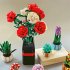 Potted Flower Building Blocks Plant Bouquet Assemble Building Bricks Tabletop Ornaments Decoration For Kids Birthday Gifts 92361 as shown