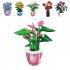 Potted Flower Building Blocks Plant Bouquet Assemble Building Bricks Tabletop Ornaments Decoration For Kids Birthday Gifts 92363 as shown