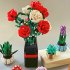 Potted Flower Building Blocks Plant Bouquet Assemble Building Bricks Tabletop Ornaments Decoration For Kids Birthday Gifts 92363 as shown