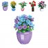 Potted Flower Building Blocks Plant Bouquet Assemble Building Bricks Tabletop Ornaments Decoration For Kids Birthday Gifts 92364 as shown